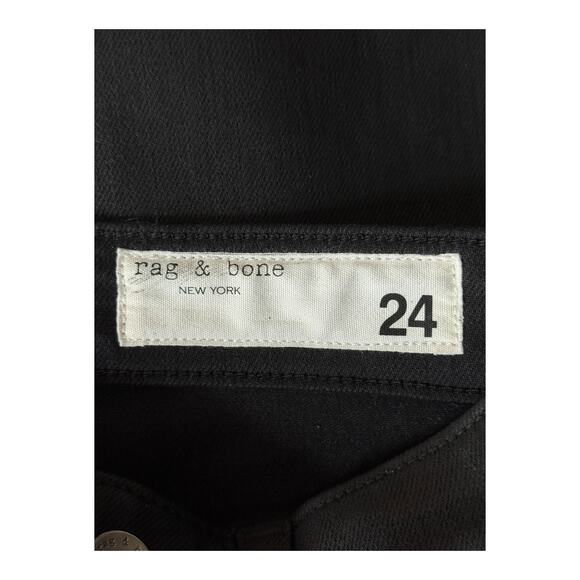Rag & Bone jeans black coated Nina  high rise skinny size 24 - Picture 6 of 6